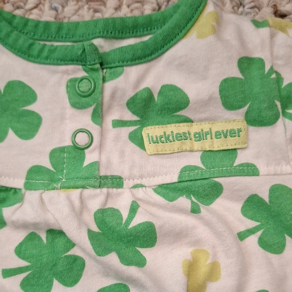 Carter's Green Shamrock Diaper Cover Set
